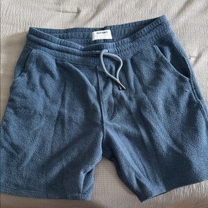 Old Navy Men's Slate Blue Terry Drawstring Shorts